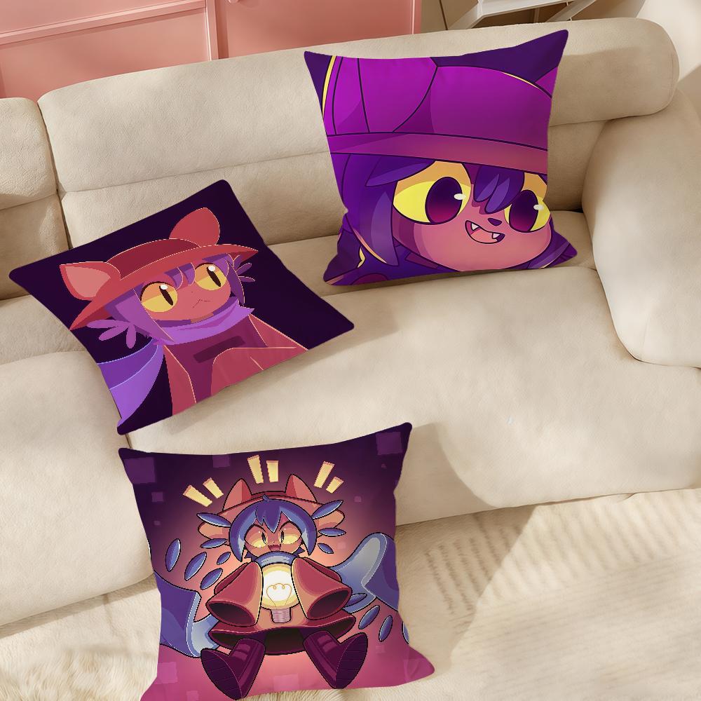 Cute Game OOneshot Niko Pillow Case Suitable For Bedrooms Living Rooms Cars Home Decoration