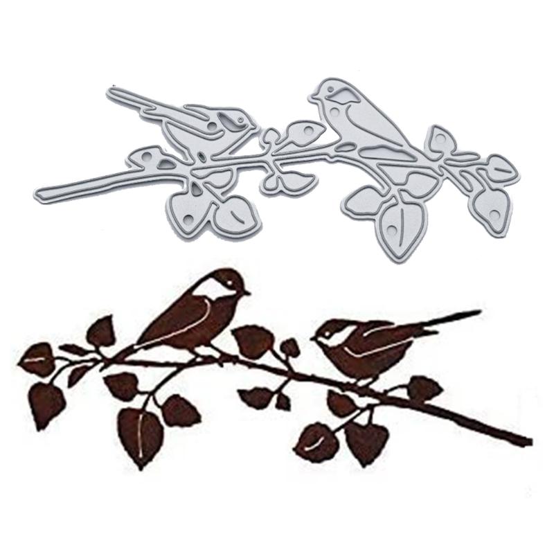 Листья дерева, птицы, металлические штампы, трафарет, сделай сам, скрапбукинг, альбом, форма для бумажных карт