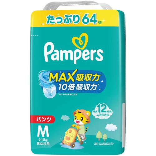 [Pants M Size] Pampers Diaper Smooth Care MAX Absorption (6~12kg) 64 Pieces