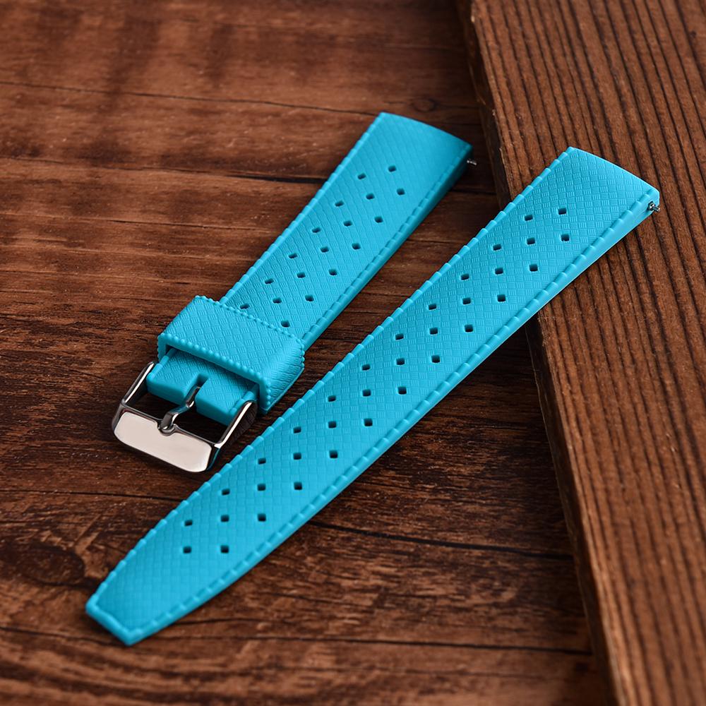 STAPELP Tropical Silicone Watch Band Quick Release Watch Strap 20mm22mm Rubber Tropical Smart Watch Strap For Oris Seiko Citizen