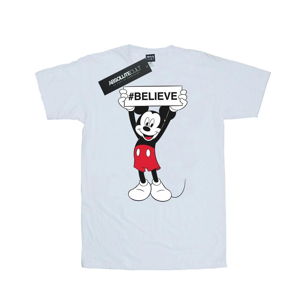 Disney Mens Mickey MouseBelieve T-Shirt