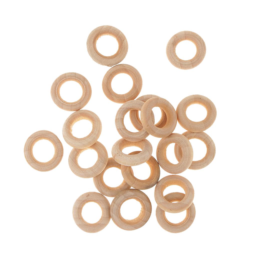 20 шт., изготовление ювелирных изделий своими руками, деревянное кольцо для прорезывания зубов для украшения поделок, 25 мм