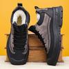 Модная зимняя новая хлопковая обувь, обувь с высоким верхом, мужские толстые плюшевые теплые зимние ботинки, уличные водонепроницаемые и морозостойкие теплые хлопковые ботинки