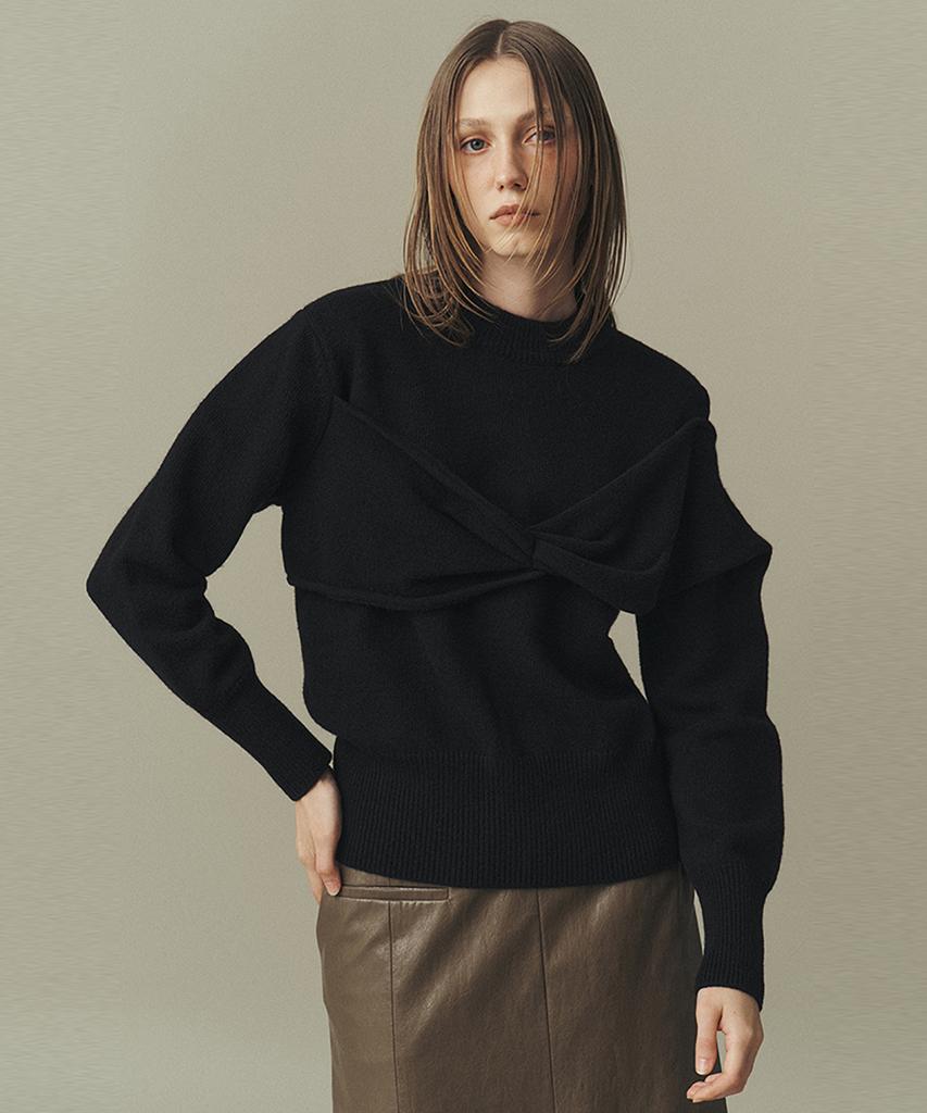 AHWE Twisted Bustier Sweater_Black