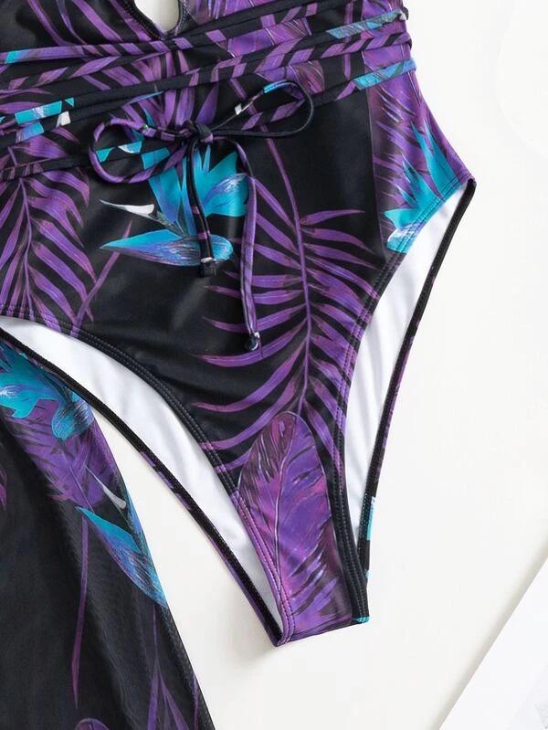 Women's Figure-Flattering Two-Piece Bikini Swimwear with Cover-Up