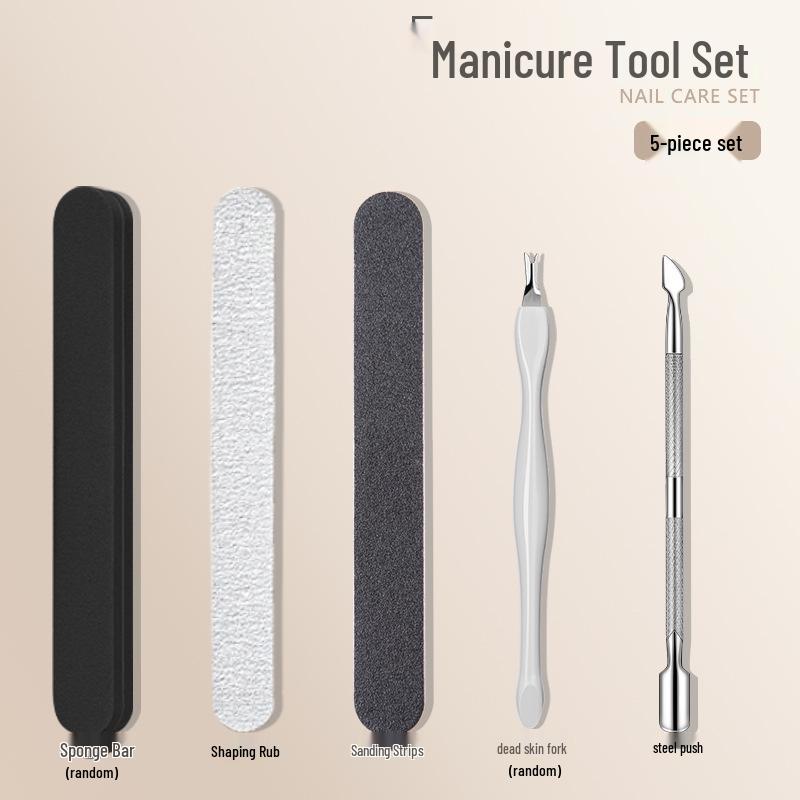 Набор для маникюра в салоне: Ножницы для кутикулы, шлифовальная пилка и коробка для хранения
