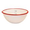 Fuji Enamel NR Bowl, 15cm, 0.5L, Enamel, Graduated, Red, BM-15B