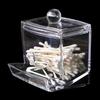 Acrylic Cotton Swabs Storage Holder Box Portable Transparent Makeup Cotton Pad Cosmetic Container Jewelry Organizer Case