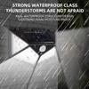 100 светодиодных солнечных фонарей для улицы, настенный светильник, 3 режима, угол освещения 270°, водонепроницаемость IP65, охранные фонари с датчиком движения, беспроводные фонари