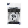 Cap Ballpoint Pen Black 12 Pcs