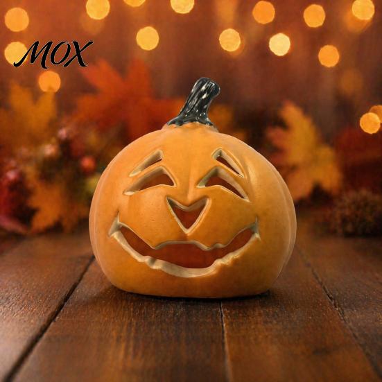 Simulated Pumpkin Light Halloween Creepy Light, Jack-O-Lantern Decoration, Scary Indoor Outdoor Hollow Lamp for Holiday Parties Yard Decor