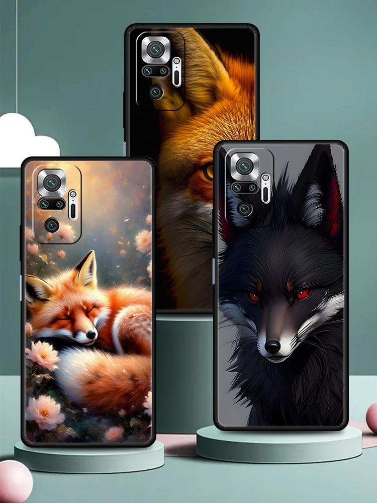 Red Fox Phone Case Cover for Redmi 14C 10C Note 15 14 13 12 10 11 K40 Pro Plus 5G Soft TPU Shockproof Shell Fundas Capas Coque