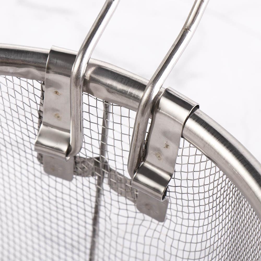 Home with Handle Kitchen Foldable Stainless Steel Filter Cooking Tools Food Colander Frying Basket