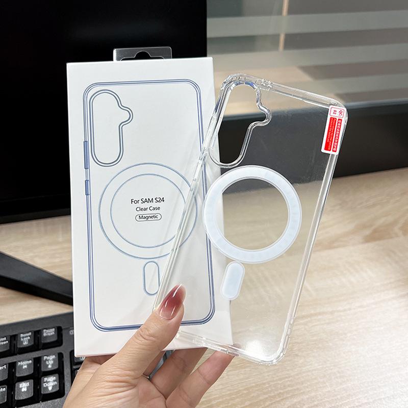 Магнитный чехол для телефона Apple iPhone 17, Прозрачный Magsafe 14, Акриловый 15 Pro, Полное покрытие для iPhone 16