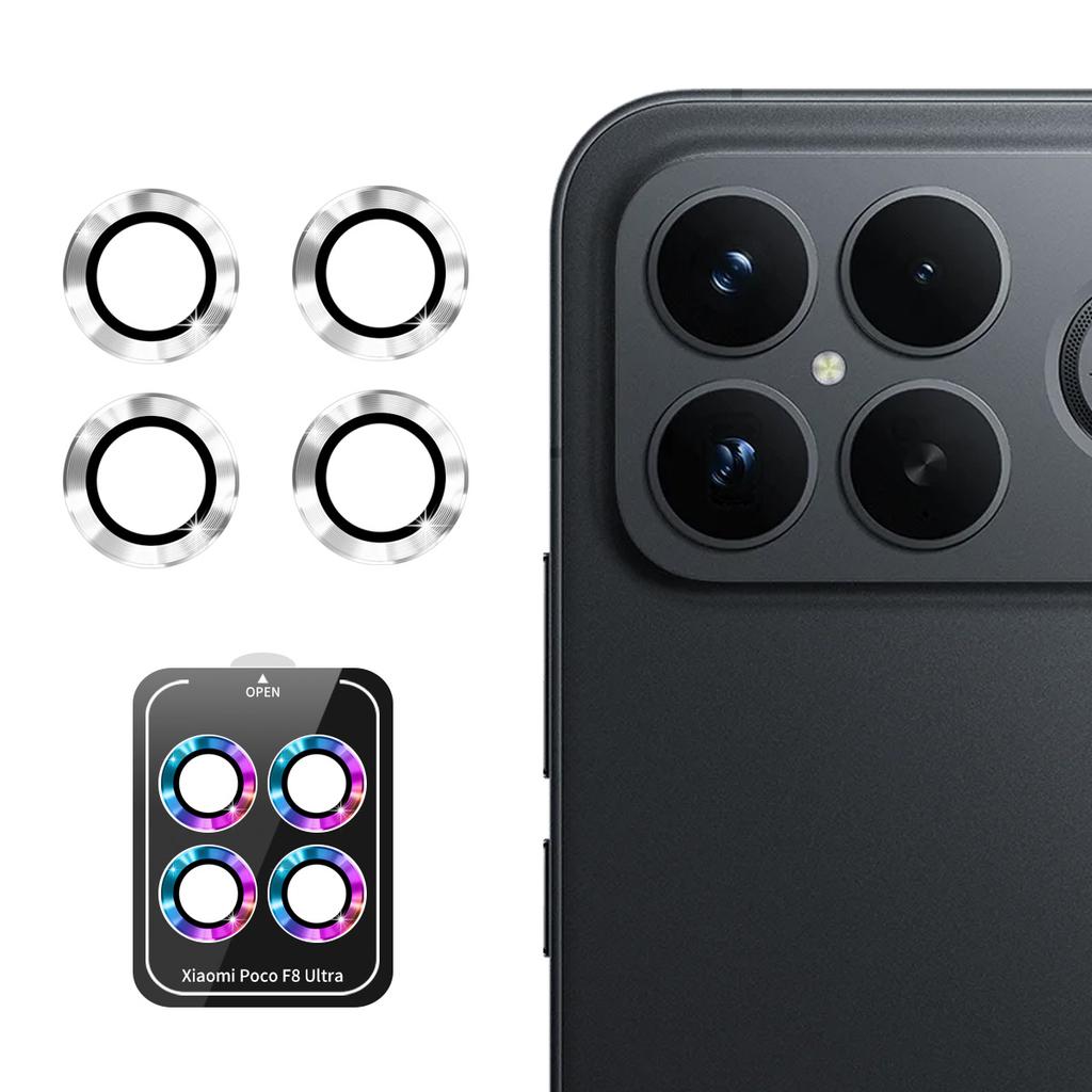 Для Xiaomi Poco F8 Ultra Защитная пленка на объектив камеры ENKAY Hat-Prince Металлическое кольцо Пленка на объектив