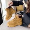 Autumn Thick-soled Big Yellow Boots Martin Boots Women's 2025 New Autumn Bumblebee Can't Kick Bad Super Fire Short Boots