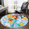 1pc Winx Club  Carpet, Round Rug, Comfortable, Suitable for Entryways, Living Rooms, Office, And Bedrooms, Christmas Decoration