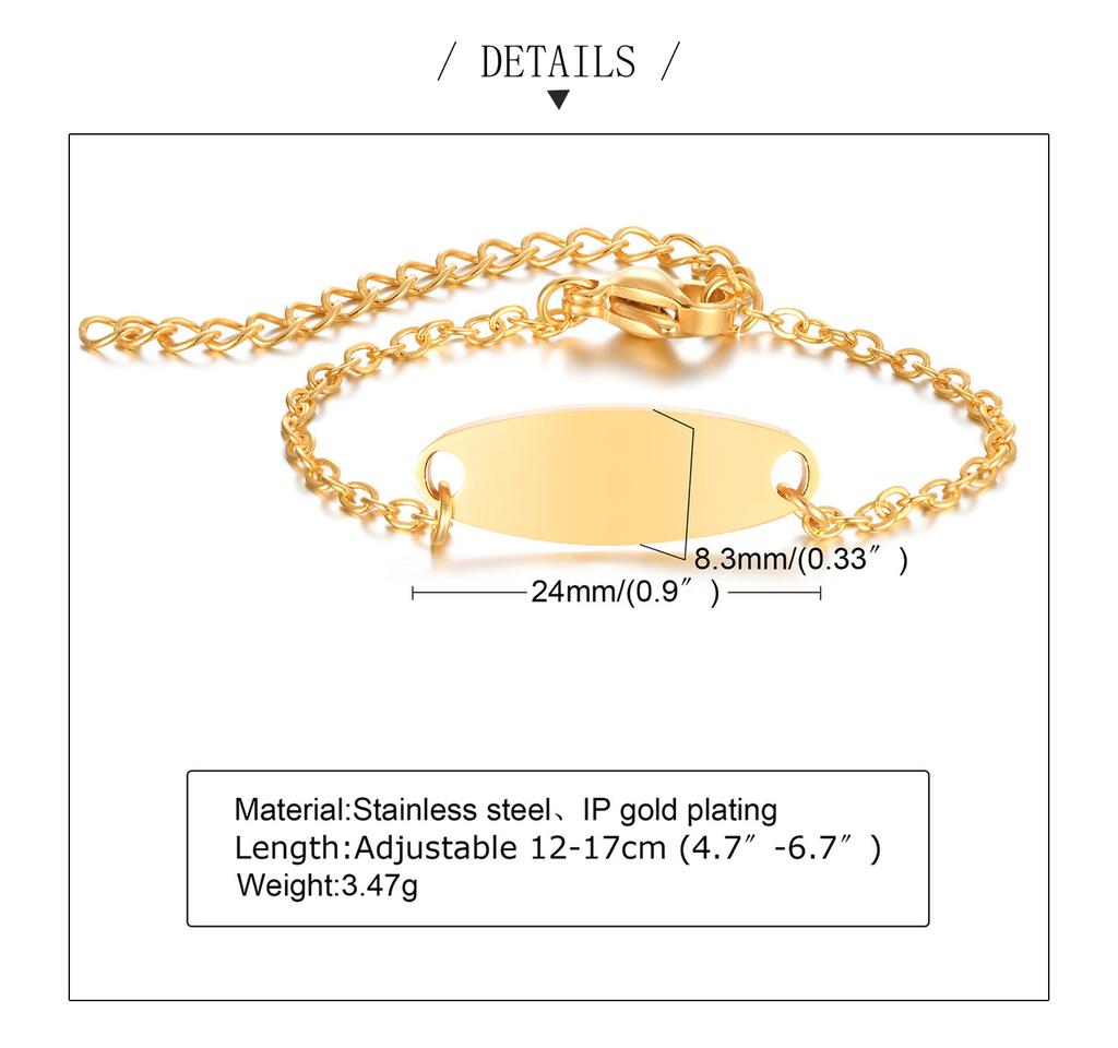 Personalized Name Bracelet for Li,Stainless Steel Bar ID Bracelets,Customized Hand Chain Stainless Steel Jewelry