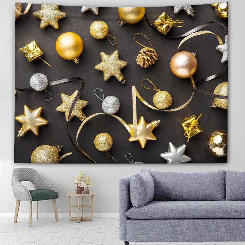 Рождественский фон, ткань, подвесная ткань, прикроватный гобелен для девочек, настенная ткань для общежития, подвесная картина