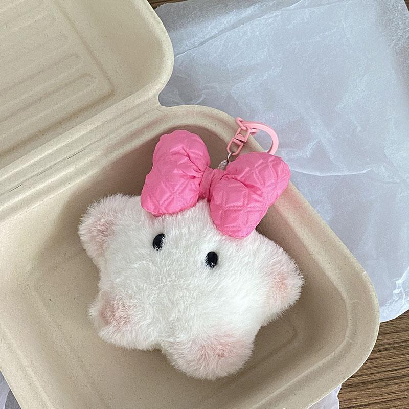 Kawii Squeak Bow Star плюшевый брелок милый плюшевый кукольный кулон в виде пентаграммы брелок для сумки украшение плюшевые игрушки для девочек подарки