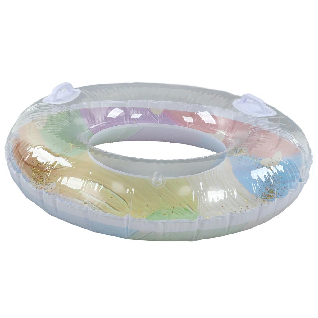 Детский плавательный круг Надувной Утолщенный ПВХ Поплавок Инструмент для плавания в бассейне Пайетки Масляная живопись Паттерн с ручкой
