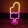 Светодиодный ночник хорошей яркости, декоративный портативный, полезный для спальни, мороженое/леденец, неоновая лампа, декор для вечеринки