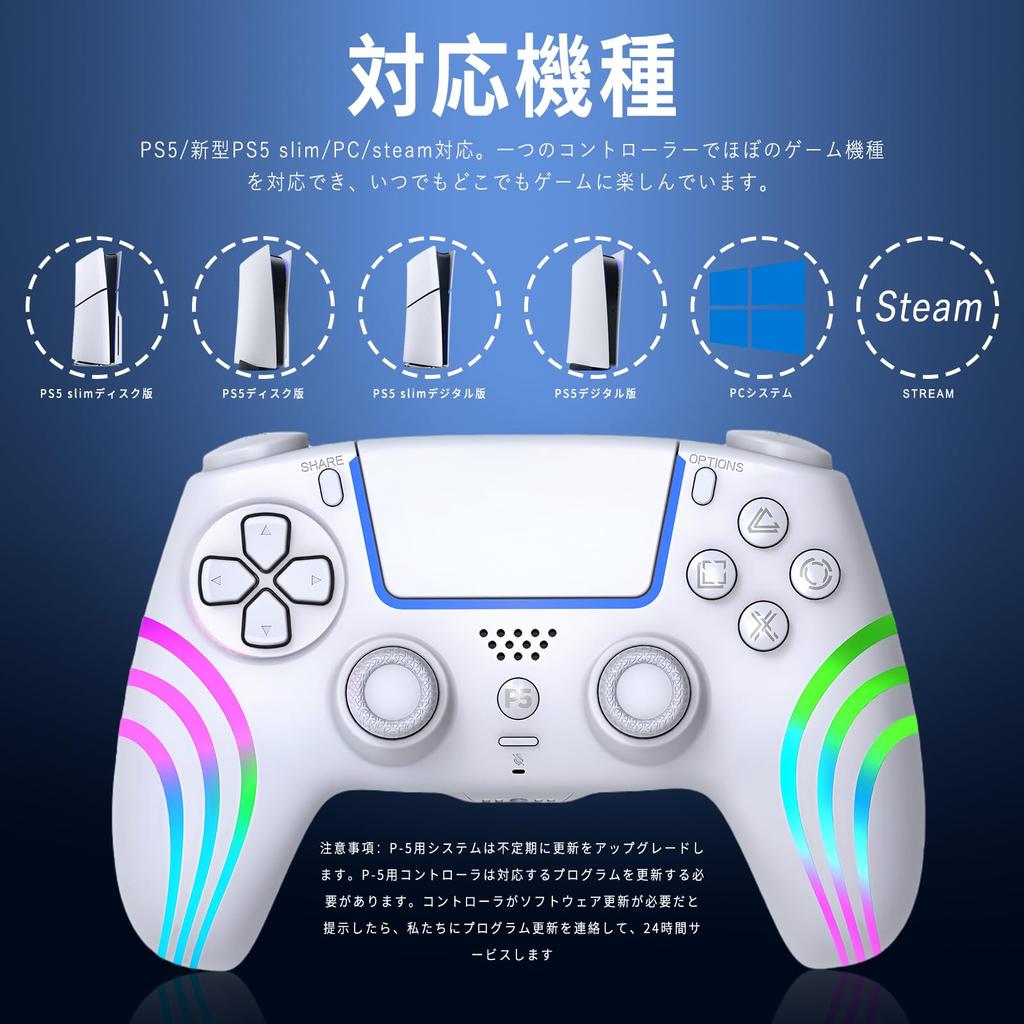 Контроллер для PS5 Совместимость с беспроводным контроллером Плавная работа Автоматическая непрерывная стрельба Подключение по Bluetooth Функция макроса Кнопка «Назад»