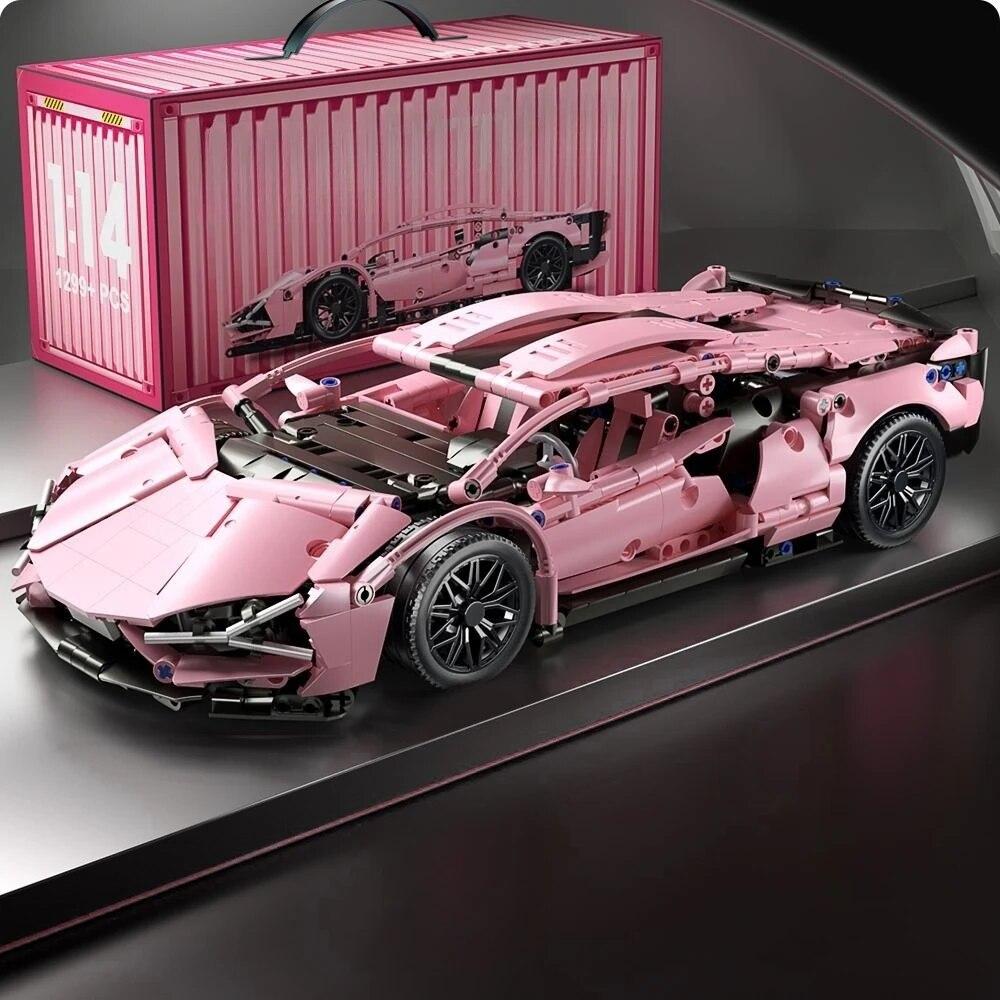 Технический Гоночный Спорткар 1280 Деталей Модель Строительные Блоки Город Механическое Скоростное Транспортное Средство Суперкар Кирпичный Пазл Игрушки Подарок для Ребенка Взрослого