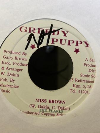 7-дюймовая пластинка PEARLS Miss Brown NONE Жадный щенок Ямайка Регги Ска Даб Б/у