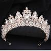 Luxury Rose Golden Colors Tiaras and Crowns Wedding Hair Jewelry Pageant Crown Bridal Tiara for Party Birthday Pageant
