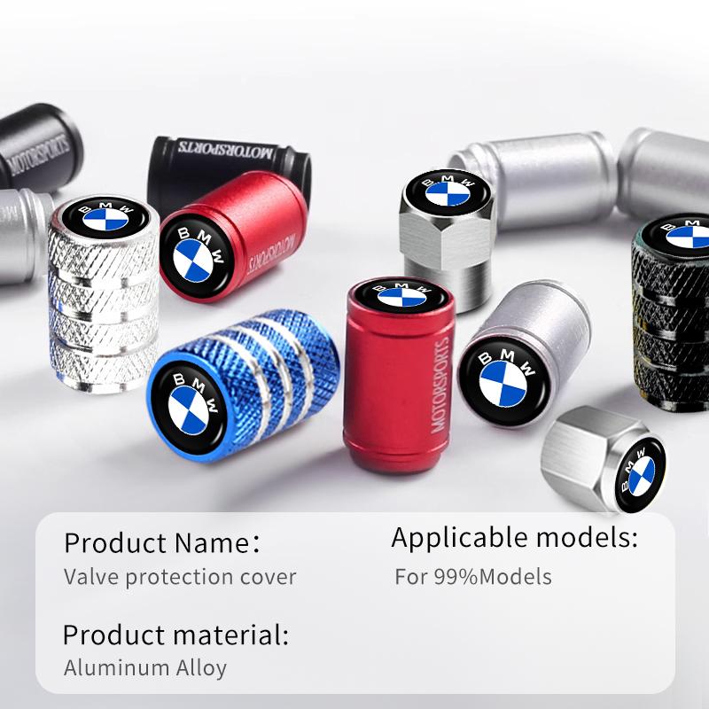 BABD1 For BMW New 4Pcs Car Wheel Tire Valve Caps Air Stem Covers Accessories For BMW E46 E90 E60 F10 E39 F30 E36 F20 E87 E90 E70 E91