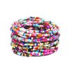 Женский многослойный браслет с геометрическим дизайном, универсальная стильная нить, цветные рисовые бусины, высококачественный браслет, ювелирное украшение.