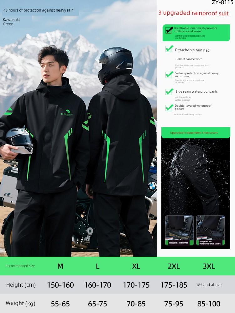 Zhengyu Motorcycle Riding Raincoat Set for Adults, Split-Type Full-Body Rain Protection, Specifically for Delivery Riders