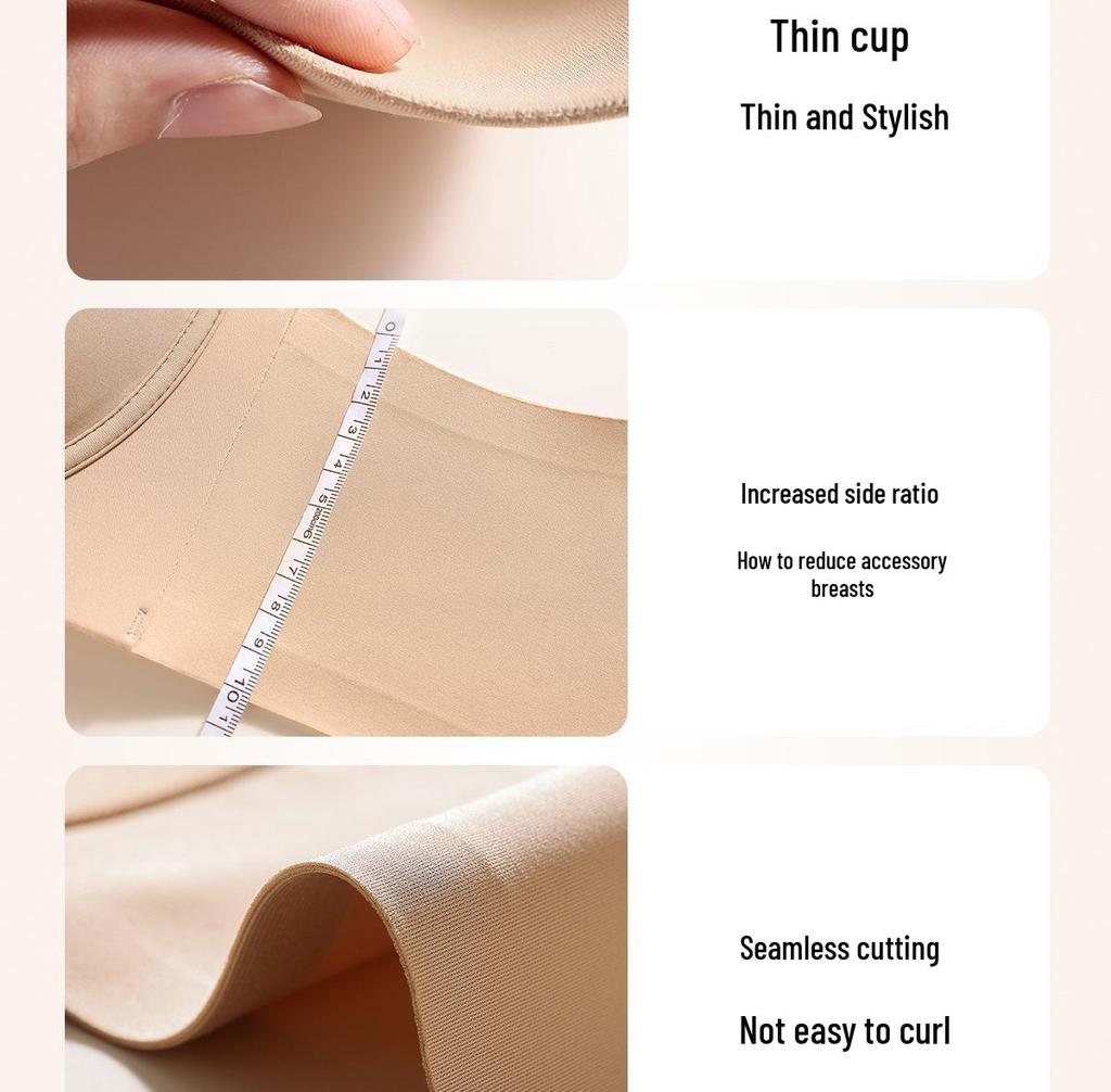Бесшовный бюстгальтер с эффектом пуш-ап: Против провисания, Боковая поддержка, для большой груди