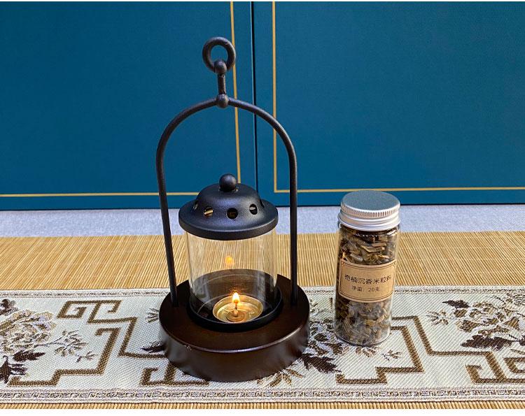 Retro Agarwood Incense Burner & Essential Oil Candle Lamp - Windproof Home Decor