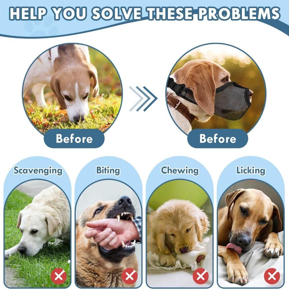 S-XL Dog Muzzle Basket Creative Anti Barking Dog Muzzle Pet Mouth Muzzles  Prevents Biting