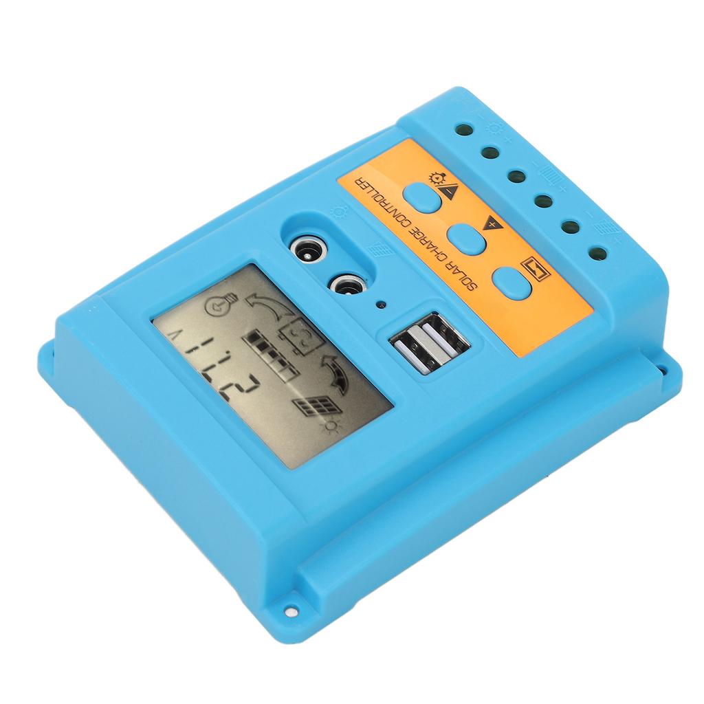Solar Charge Controller 12V 24V Auto Identification 2 USB Port LCD Display High Efficiency for Sealed Battery 50A