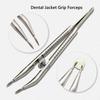 1 Piece Dental Jacket Grip Forceps Crown Spreader Remover Dental Diamond Pin Plier Crown Telescope Tweezer Jaw