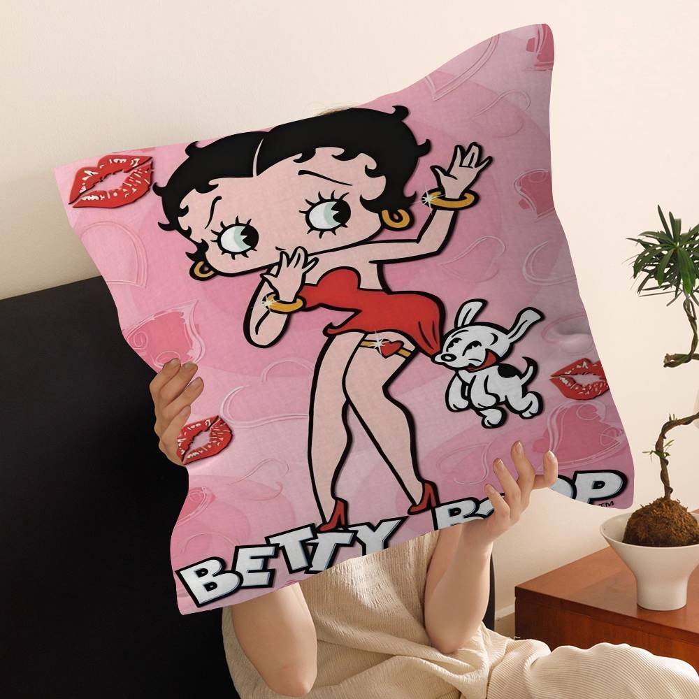 B-Betty-Cute B-Boop Anime Pillow Gift Home Office Decoration Pillow Bedroom Sofa Car Cushion Coverpillow Case