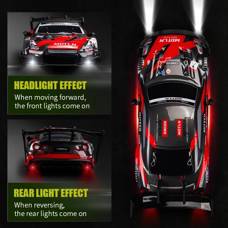 Professional RC remote control car four-wheel drive drift racing car cool lighting competition racing car electric toy