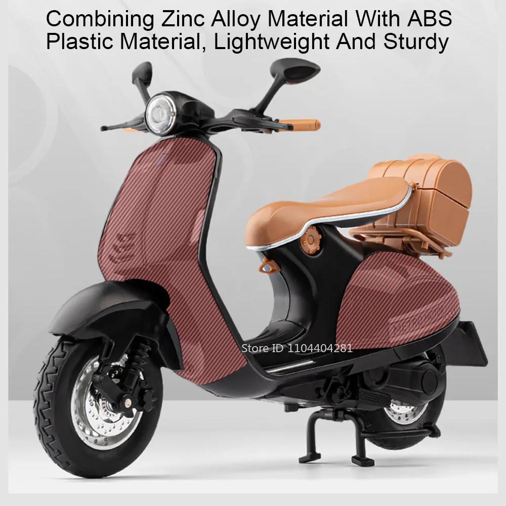 1:12 Vspa 946 Мотоцикл в ретро-стиле, игрушки-модели из сплава, литая машина, рулевое управление передним колесом, амортизация, транспортное средство для мальчиков, подарок