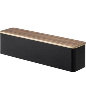 Jitsugyo 5405 Футляр для столовых приборов с крышкой, Длинный, Коричневый, Прибл.. 32,7X7,5X8 см, защита от пыли, с разделителями