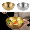 Fruit Salad Bowls Golden Stainless Steel Large Capacity Korean Style Food Container Soup Rice Noodle Kitchen Tableware for Home