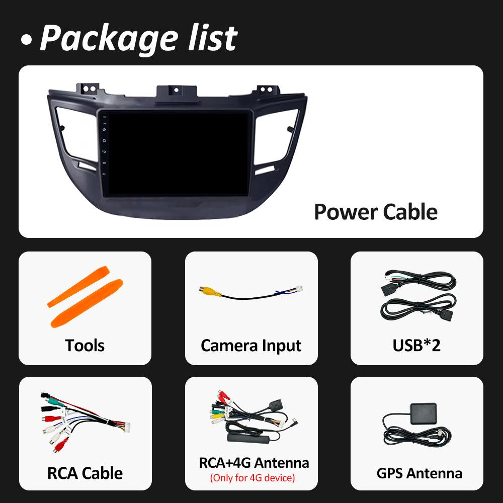 9-дюймовый Android 14 для Hyundai Tucson IX35 3 2015 2016 2017 2018 автомобильный видео радио мультимедийный плеер QLED IPS экран головное устройство WIFI