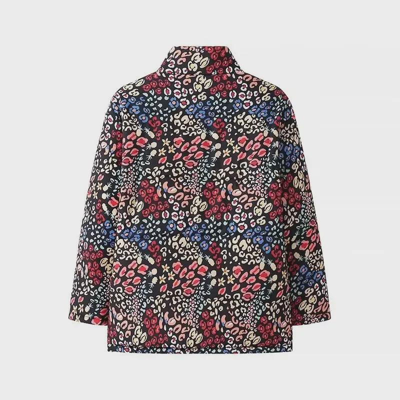 Autumn/Winter European & American Women's Casual Printed Cotton Jacket