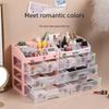 Multi-Layer Clear Drawer Cosmetic Storage Box - Dustproof & Compact Design