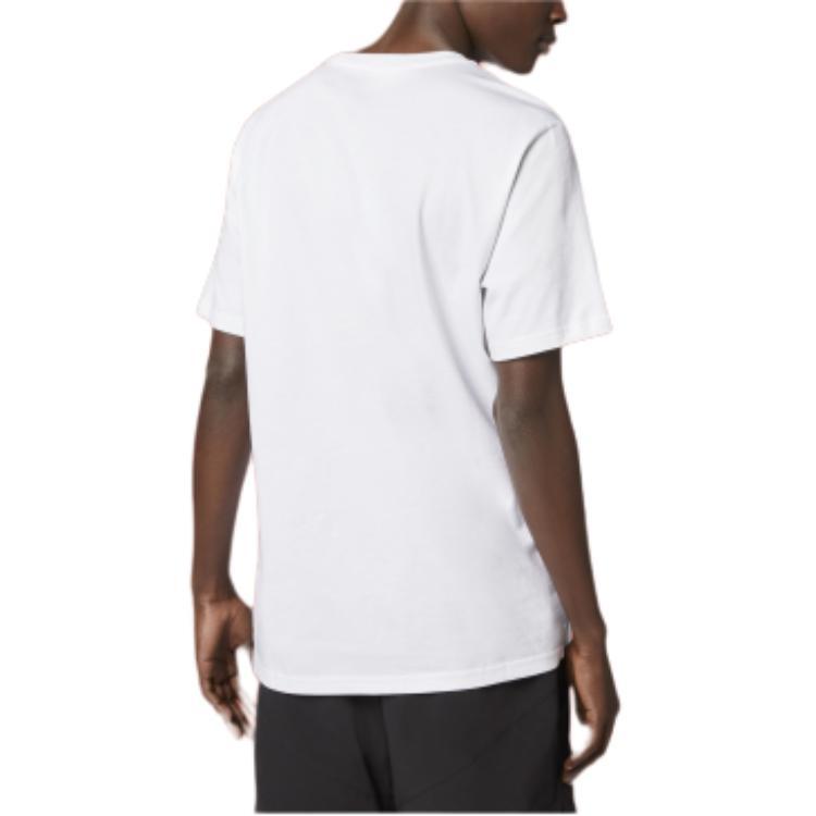 Men's Converse Loose Alphabet Printing Short Sleeve Casual White 10019604-A01