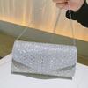 Сумка-конверт со стразами Вечерний клатч Высококачественные роскошные сумки через плечо 2024 Женские серебряные клатчи Алмазная женская сумка