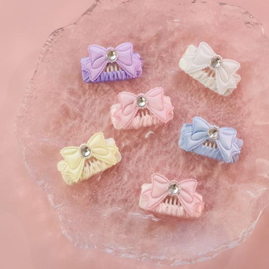 Yousheng Bow Tie Rhinestone Decor Dog Hairpin Medium Dog Cat Barrette Pet Headwear