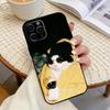 Забавный чехол для телефона с кошкой Pet Cat Funny-Y для iPhone 17, 16, 15, 14, 13, 12, 11 Plus, Pro Max, Другие Мягкий Черный Чехол